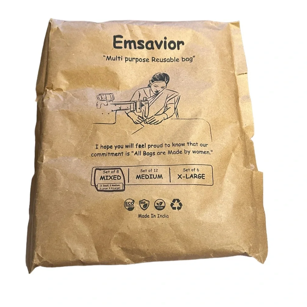 Reusable Cotton Storage Produce Bags With Drawstrings, Muslin Bags